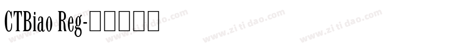 CTBiao Reg字体转换